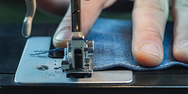 Applied to denim
